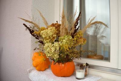 Осенний букет в вазе из тыквы – пошаговый мастер-класс с фото - sadogorod.club