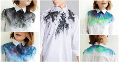 Обычная рубашка как произведение искусства с помощью оригинальной росписи - lifehelper.one
