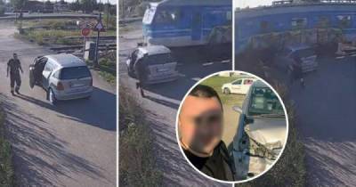 Сербский водитель выпрыгнул из машины за секунду до столкновения с поездом, а затем сделал селфи рядом… - porosenka.net