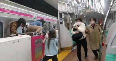 В токийском метро мужчина устроил поножовщину и поджег два вагона - porosenka.net