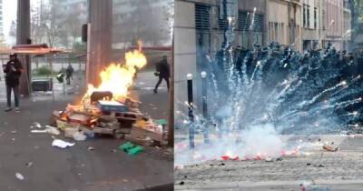 Беспорядки во Франции: демонстранты нападают на силовиков - porosenka.net - Франция - Париж