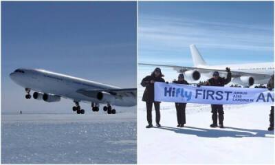 В Антарктиде впервые приземлился самолет Airbus A340 - porosenka.net - Антарктида - Кейптаун