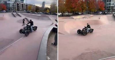 Мужчина прокатился на трехколесном мотоцикле в скейт-парке и повеселил очевидцев - porosenka.net - штат Колорадо