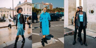 Stella Maccartney - Даур Каролин - Streetstyle: 10 идей, как носить ярко-голубой в этом сезоне - vogue.ua - Париж