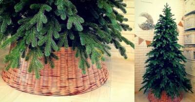 Красивейшая юбка-подставка для елки своими руками из доступного материала - cpykami.ru