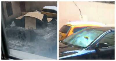 Питерские коммунальщики бережно прикрыли машину картоном, прежде чем разбить её снегом - porosenka.net