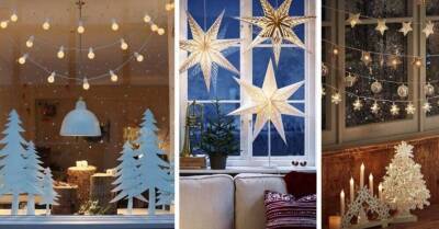 ФОТО. 13 вариантов того, как красиво и ярко украсить окна к Рождеству - lifehelper.one