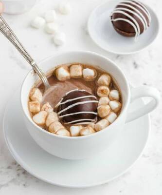 Фуд-тренд: шоколадные бомбочки, которые взрываются в чашке сладкими зефирками - elle.ru