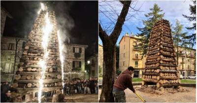 В Тоскане есть одна интересная традиция по сожжению деревянных пирамид - porosenka.net - Италия - Франция - Рим