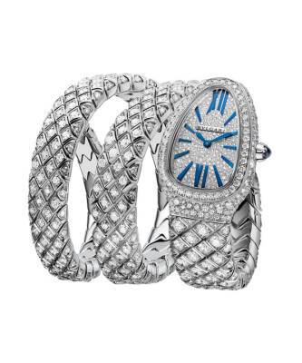 Sparkling winter: часы Bvlgari, с циферблатом и браслетом, утопающими в бриллиантах - elle.ru