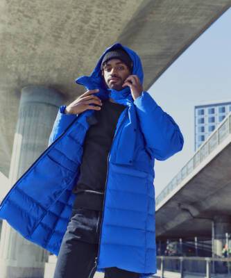Blue fall: пуховик adidas MYSHELTER COLD.RDY для самых суровых морозов - elle.ru - Россия