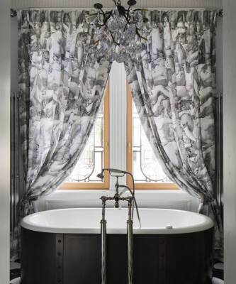 Текстиль в ванной комнате: 35+ примеров - elle.ru