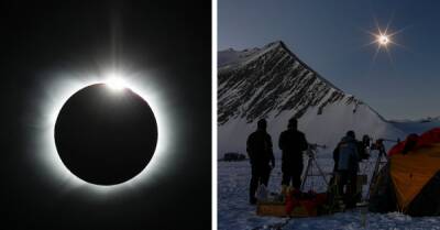 Потрясающие кадры полного солнечного затмения над Антарктидой - porosenka.net - Антарктида