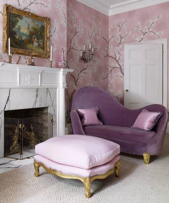 Розовый цвет в гостиной: 30 примеров - elle.ru