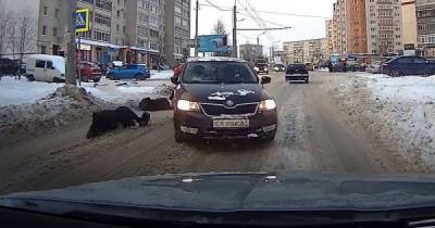 В Смоленске водитель сбил двух пешеходов и протаранил встречный автомобиль - porosenka.net - Смоленск