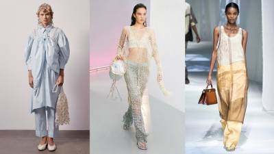 Emilio Pucci - Платья поверх брюк — самая модная комбинация грядущего весеннего сезона - vogue.ru - Sander