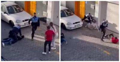 Испанские полицейские избили двух зевак, мешавших задержанию преступника - porosenka.net