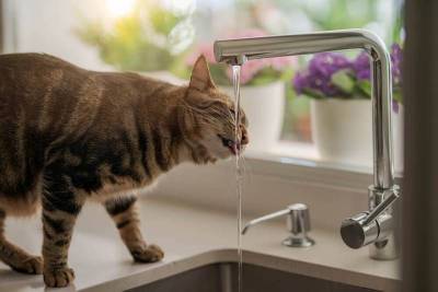 Кошка пьет мало воды. Что делать? - mur.tv