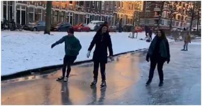 Житель Нидерландов провалился под лед, когда попытался обогнать девушку - porosenka.net - Голландия - Амстердам