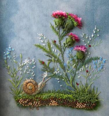 Очаровательная цветочная вышивка Розы Андреевой - milayaya.ru