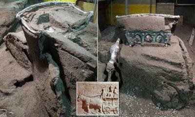 В Помпеях обнаружили полностью сохранившуюся церемониальную колесницу - porosenka.net