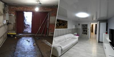 Теперь здесь можно жить: семья превратила захламленный гараж в «квартиру» с отдельным входом - porosenka.net