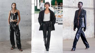 Louis Vuitton - Черные кожаные брюки – модная весенняя покупка - vogue.ua