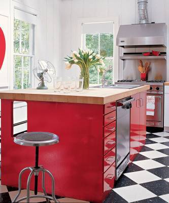 Красный и его оттенки на кухне: 25+ примеров - elle.ru