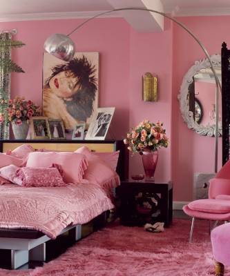 Розовый цвет в спальне: 35 интерьеров - elle.ru