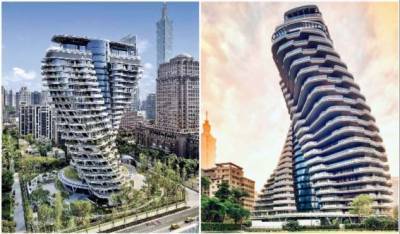 На Тайване почти готова жилая башня в виде спирали ДНК с садами на каждом этаже - chert-poberi.ru - Париж - Тайвань - Тайбэй