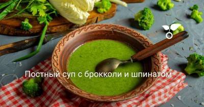 Постный суп с брокколи и шпинатом - sadogorod.club