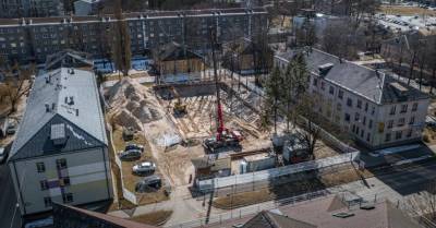 ФОТО: Началось строительство жилого пятиэтажного дома возле торгового центра Domina (12) - sadogorod.club - Рига