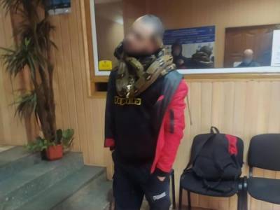 В Киеве задержали пьяного мужчину, который разгуливал по улицам с двумя змеями и приставал к прохожим - mur.tv - Украина - Киев