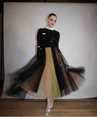 Дэвид Финчер - Аманда Сайфред - Аманда Сайфред носит «панковское» платье Dior на домашней красной дорожке - elle.ru