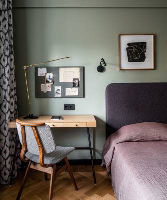 Рабочее место в спальне: 20+ вдохновляющих примеров - elle.ru