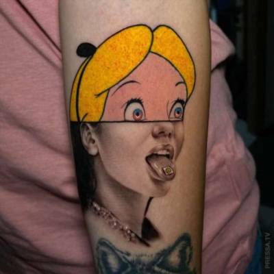 Татуировки, выполненные в двух стилях одновременно - chert-poberi.ru - Париж