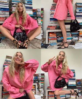 Эльза Хоск - Сумка из кожаных роз + босоножки с шипами: Эльза Хоск показывает идеальный летний образ - elle.ru - Швеция