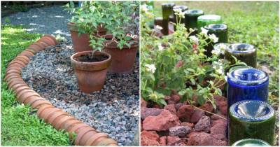 7 нетипичных идей, как украсить садовые бордюры из подручных материалов - lifehelper.one
