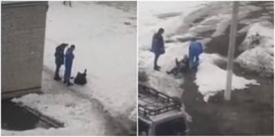 Фельдшеры скорой помощи протащили пьяного пациента по снегу и грязи - porosenka.net - Нижнекамск