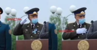На мероприятии ко Дню Памяти узбекские военные запутались в ритуалах во время прослушивания гимна - porosenka.net - Узбекистан