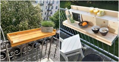 Подвесные балконные столики: 22 удивительных варианта для крохотных балконов - lifehelper.one