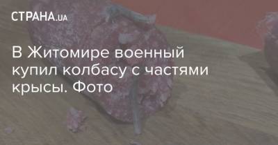 В Житомире военный купил колбасу с частями крысы. Фото - mur.tv - Житомир