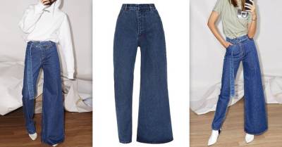 Ксения Шнайдер - Дизайнер создает асимметричные джинсовые брюки, которые могут стать новым трендом - cpykami.ru - Украина