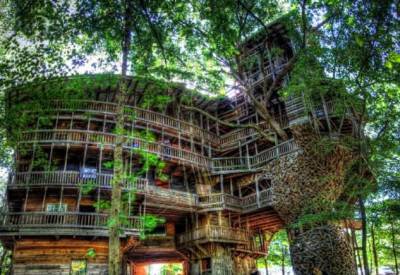 «Небоскреб на дереве», или Как живется энтузиасту в 80 комнатах, которые он построил по божьему велению - chert-poberi.ru - Сша - штат Теннесси