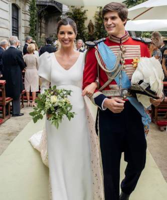 Джеймс Стюарт - Платье невесты, расшитое золотом, на королевской свадьбе самого завидного жениха Испании - elle.ru - Испания - Мадрид
