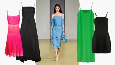 Платье на тонких бретельках с квадратным вырезом — обязательная покупка для любителей минимализма этим летом - vogue.ru