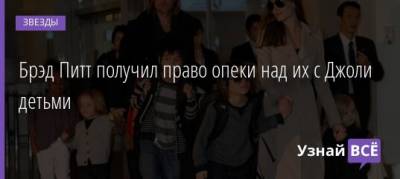 Анджелина Джоли - Брэд Питт - Брэд Питт получил право опеки над их с Джоли детьми - uznayvse.ru