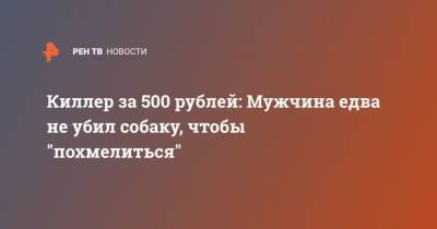 Киллер за 500 рублей: Мужчина едва не убил собаку, чтобы “похмелиться” - mur.tv - Нижегородская обл.