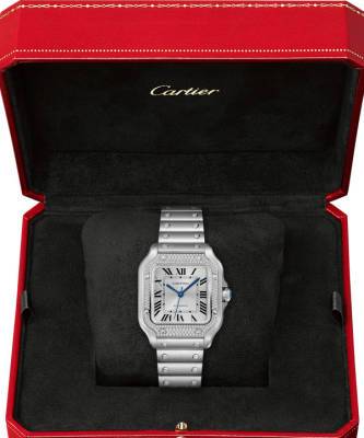 Новые часы Santon de Cartier с бриллиантовым безелем и возможностью быстро менять ремешки - elle.ru - Santos