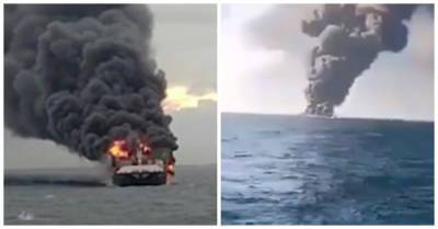 Крупнейший корабль ВМС Ирана загорелся и затонул в Оманском заливе - porosenka.net - Иран